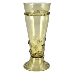 MILANO, medieval wine glass, forest green