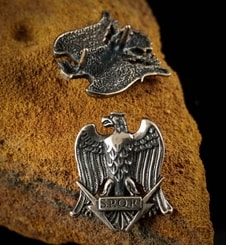 AQUILA, römischer Adler SPQR, Bronze, Gürtel Niete