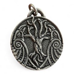 HUGINN and MUNINN, viking talisman, zinc