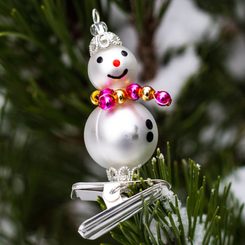 SNOWMAN, Yule Decoration from Bohemia