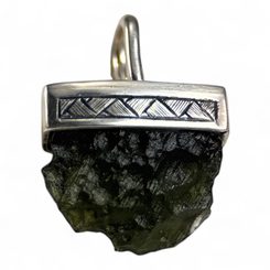 ORION, pendentif - Moldavite, argent 925/1000