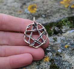 PENTACLE, bronze pendant