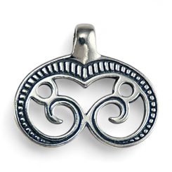 GRAND MORAVIA LUNULA, pendentif en argent