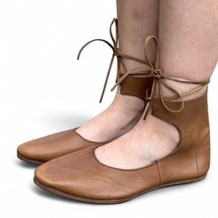 Leather medieval women's shoes