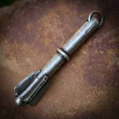 MEDIEVAL MACE, pendant, zinc