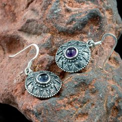 ISOLDA, amethyst, silver earrings