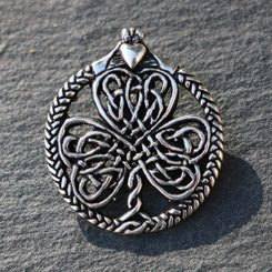 Trèfle Irlandais, amulette, argent 925