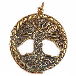 CELTIC OAK sacred Tree of Life Pendant bronze