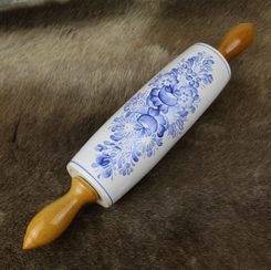 Rolling-Pin hand painted Bohemian ceramics