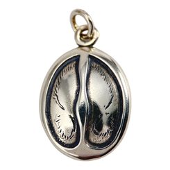 DEER TRACK, silver pendant