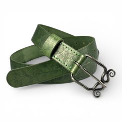 Pine Cones, Forestry Leather Belt with forged buckle