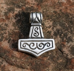 THOR'S HAMMER, small, silver pendant