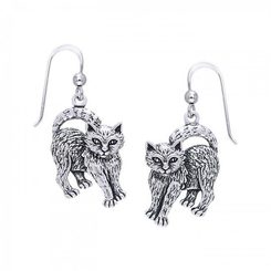 WITCH CATS, silver earrings, Ag 925
