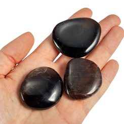 CHAKRA SYMBOLS ENGRAVED SET, white king agate cabochone, set of 7