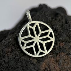 THOR'S HAMMER WITH SPIRALS, silver pendant