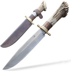 Couteau forgé Bowie Forbes avec fourreau