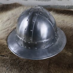 TEMPLAR KNIGHT KETTLE HAT Duralumin - Costume Rental