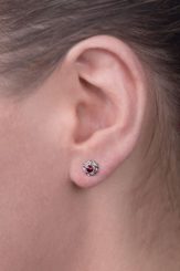 LUNA pendant, garnet, silver 925 11g
