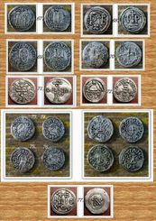 SET OF 11 DIFFERENT COINS, replicas