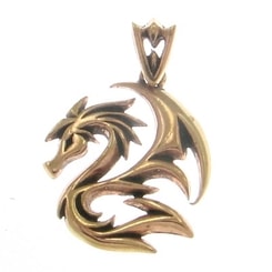 SCARY DRAGON, bronze pendant