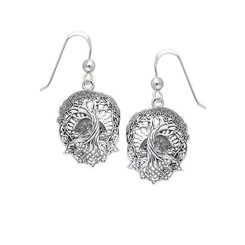 Bijoux en argent Boucles d'oreilles en forme d'arbre de vie