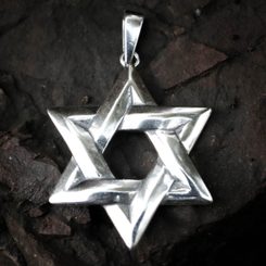 David's Star, large pendant sterling silver