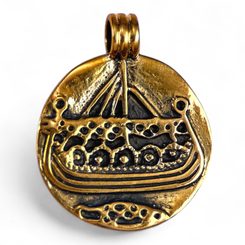 VIKING SHIP, pendant, bronze