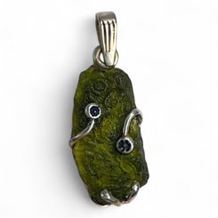 LIBRA, necklace - Moldavite, silver 925/1000