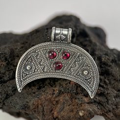LUNULA, women's early medieval pendant, Ag 925