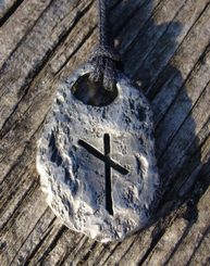 PERTHRO - runic amulet, antic brass