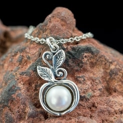 SYLVESTRA, necklace, sterling silver, pearl