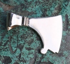 RUSLAV, medieval axe, silver pendant
