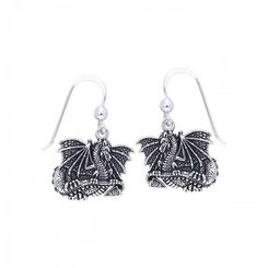 DRACO SPELAEUS, silver earrings, Ag 925