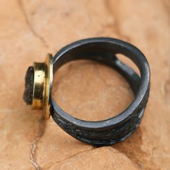 Levona Silver MOLDAVITE Ring