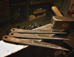 BOAR throwing Knife polished steel - 1 piece