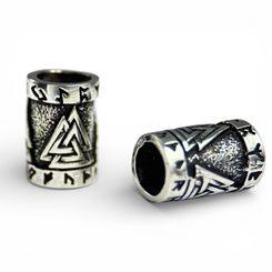 (Not Just) Beard Bead with Walknut, silver