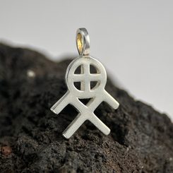 THOR'S HAMMER WITH SPIRALS, silver pendant