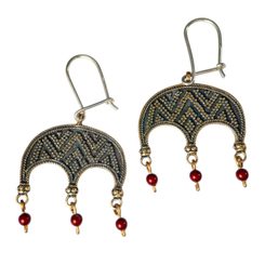 LUDMILA, Ohrringe, Bronze, rot