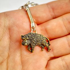 BOAR, bronze pendant