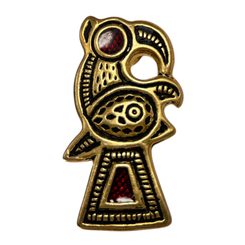 Franconian bird brooch, bronze
