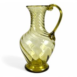 VERONA - jug, medieval green glass