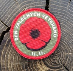 Veteran's Day Poppy, Velcro Patch