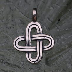 SIMPLE KNOT, silver pendant