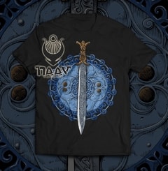 Claíomh Solais - Sword of Light, men's T-shirt - blue