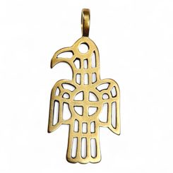 Gotischer Adler, Anhänger aus Bronze