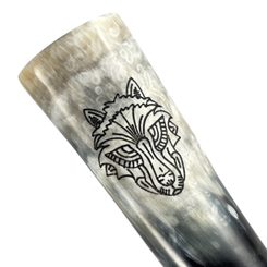 Huginn and Muninn, vendel drinking horn