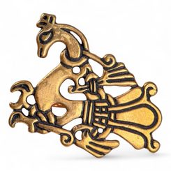 Paon viking, broche, Toftegård, bronze