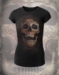 KELTISCHER TOTENKOPF - t-shirt farbig Damen