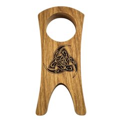 VEGVÍSIR leather horn holder brown