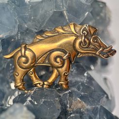 Celtic boar from Bibracte, amulet, bronze